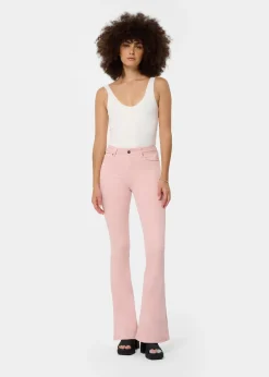 CARLA SATEN - Pantalon | Flared fit - Taille haute | Taille en pouces