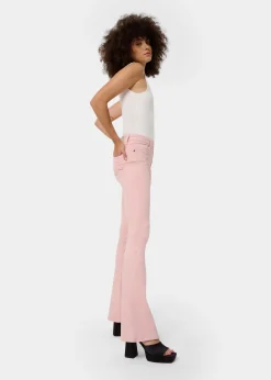 CARLA SATEN - Pantalon | Flared fit - Taille haute | Taille en pouces