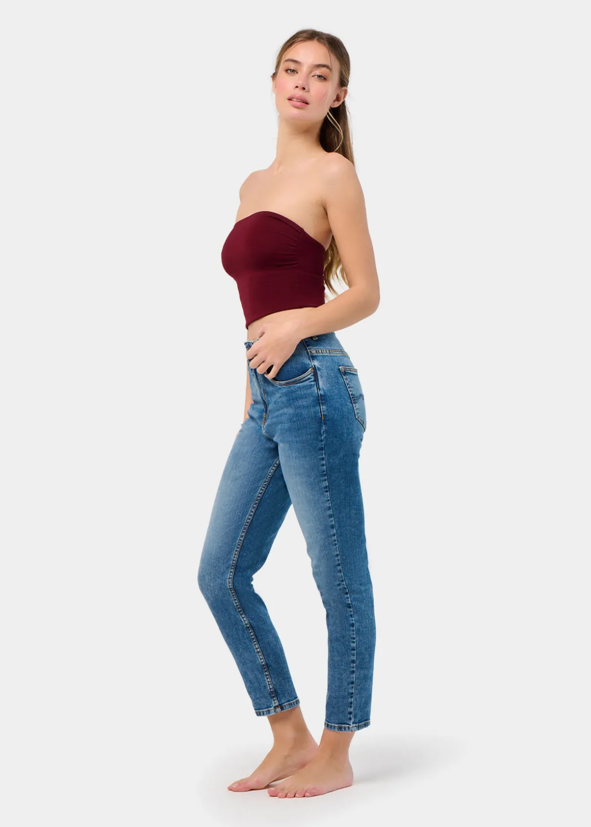 CAROLE-VADE JEANS Medium Mom Box | Taille en pouces