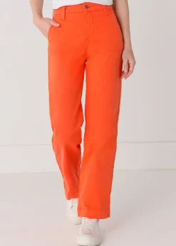 Chino Olivia Nectar | Taille haute - Coupe large droite | Taille en pouces