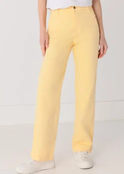 Chino Olivia Nectar | Taille haute - Coupe large droite | Taille en pouces