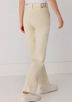 Chino Olivia Nectar | Taille haute - Coupe large droite | Taille en pouces