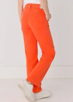 Chino Olivia Nectar | Taille haute - Coupe large droite | Taille en pouces