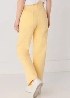 Chino Olivia Nectar | Taille haute - Coupe large droite | Taille en pouces