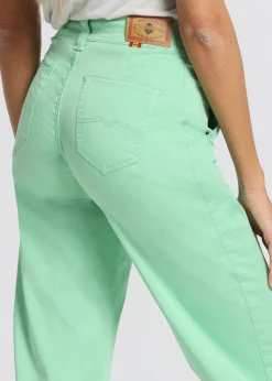 Chino Olivia Nectar | Taille haute - Coupe large droite | Taille en pouces