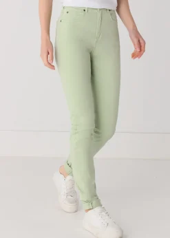 Couleur Nouflore-Satin Pêche Pantalon