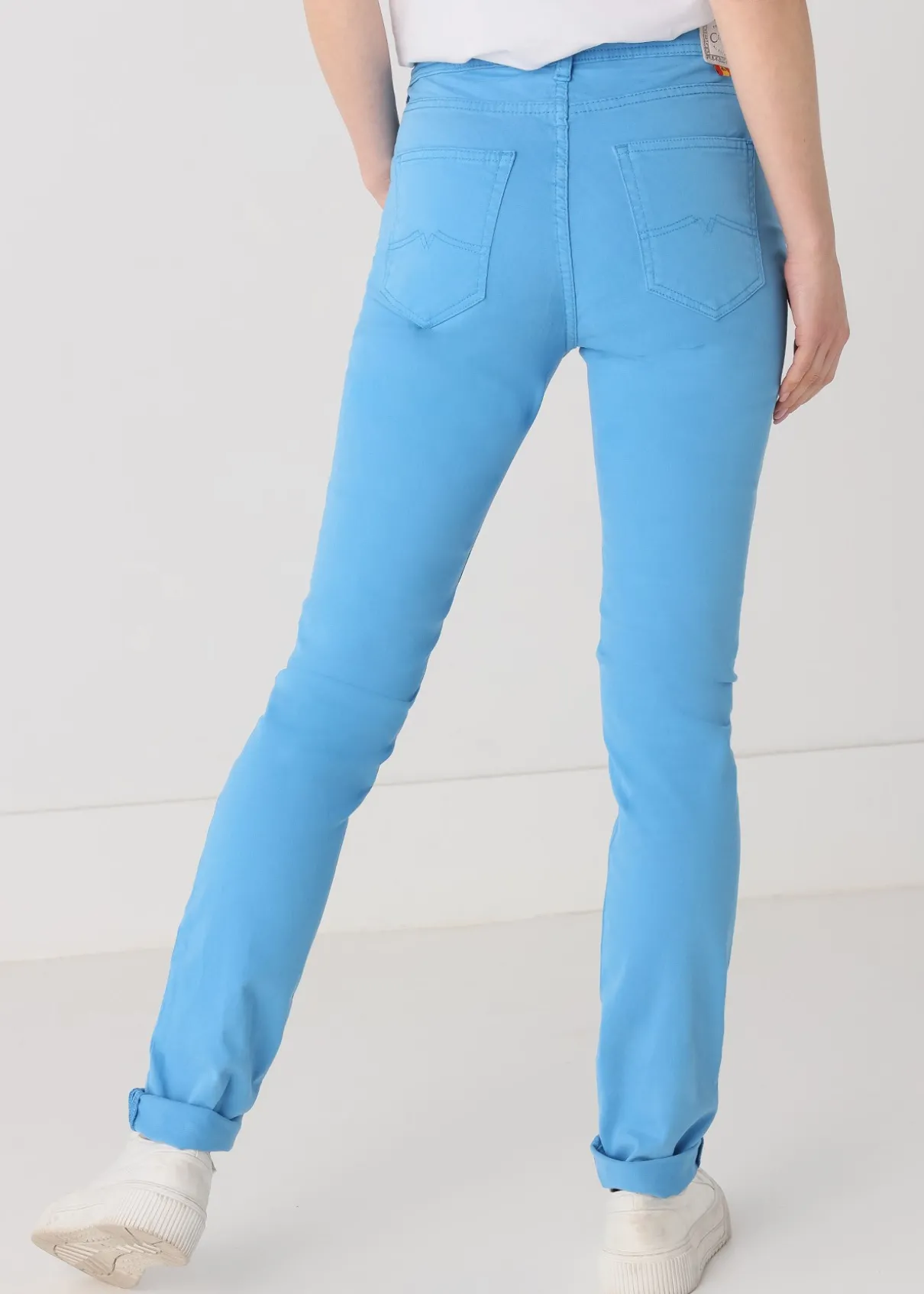 Couleur Nouflore-Satin Pêche Pantalon