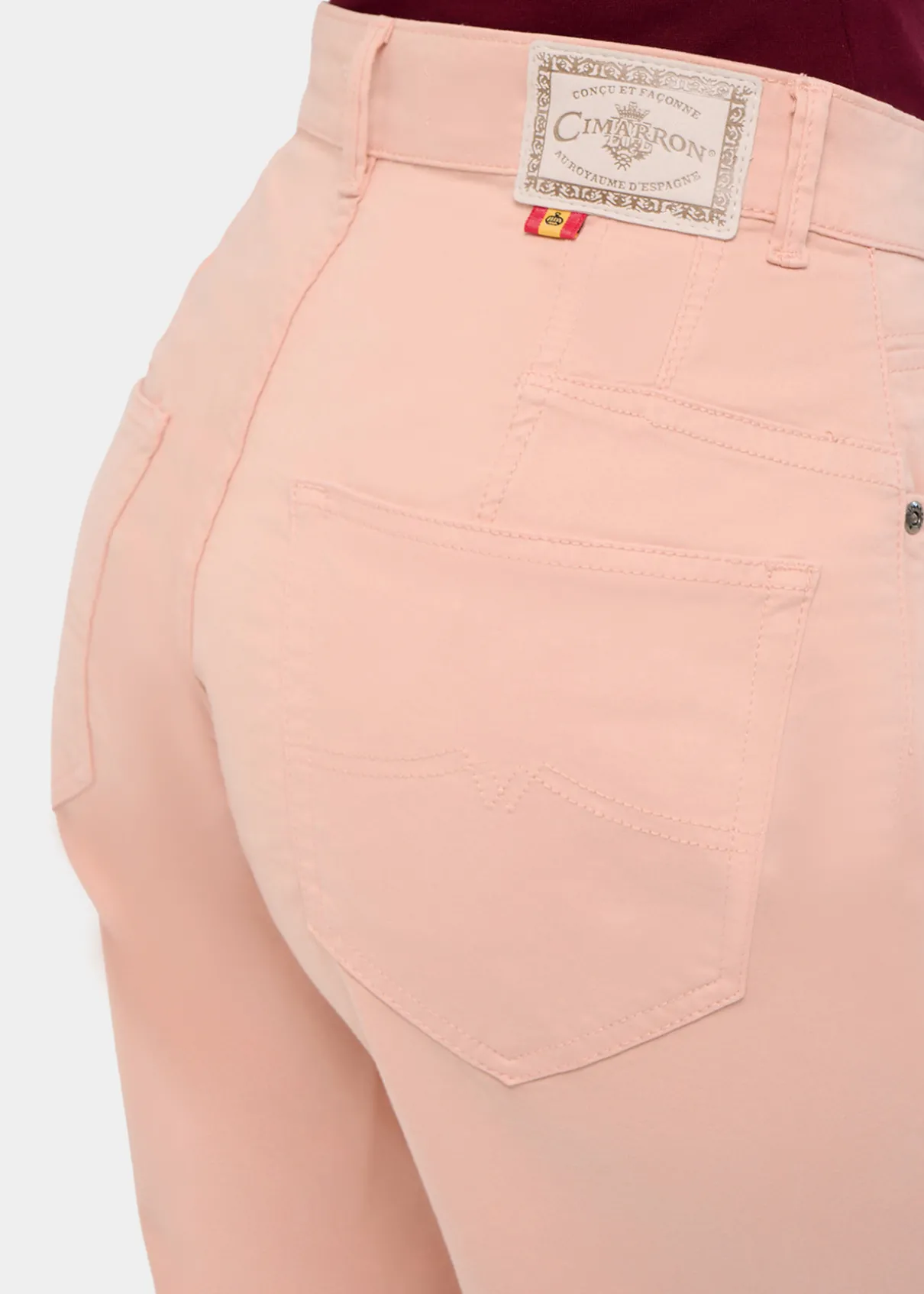 JEAN AURORA-ENOVA pêche Medium Box Straight Wide Crop | Taille en pouces