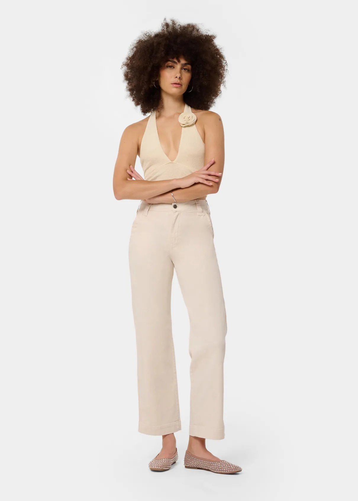 OLIVIA PAGE - Pantalon | Wide Leg fit | Taille en pouces