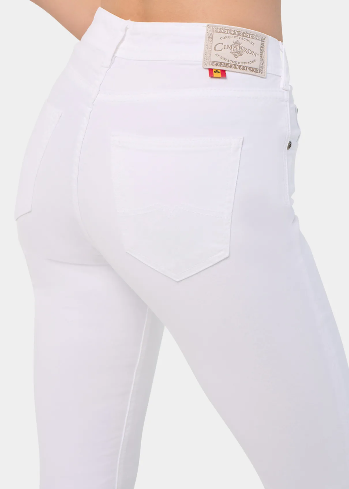 PANTALON NOUFLORE-ENOVA COULEUR pêche Box Medium Slim | Taille en pouces