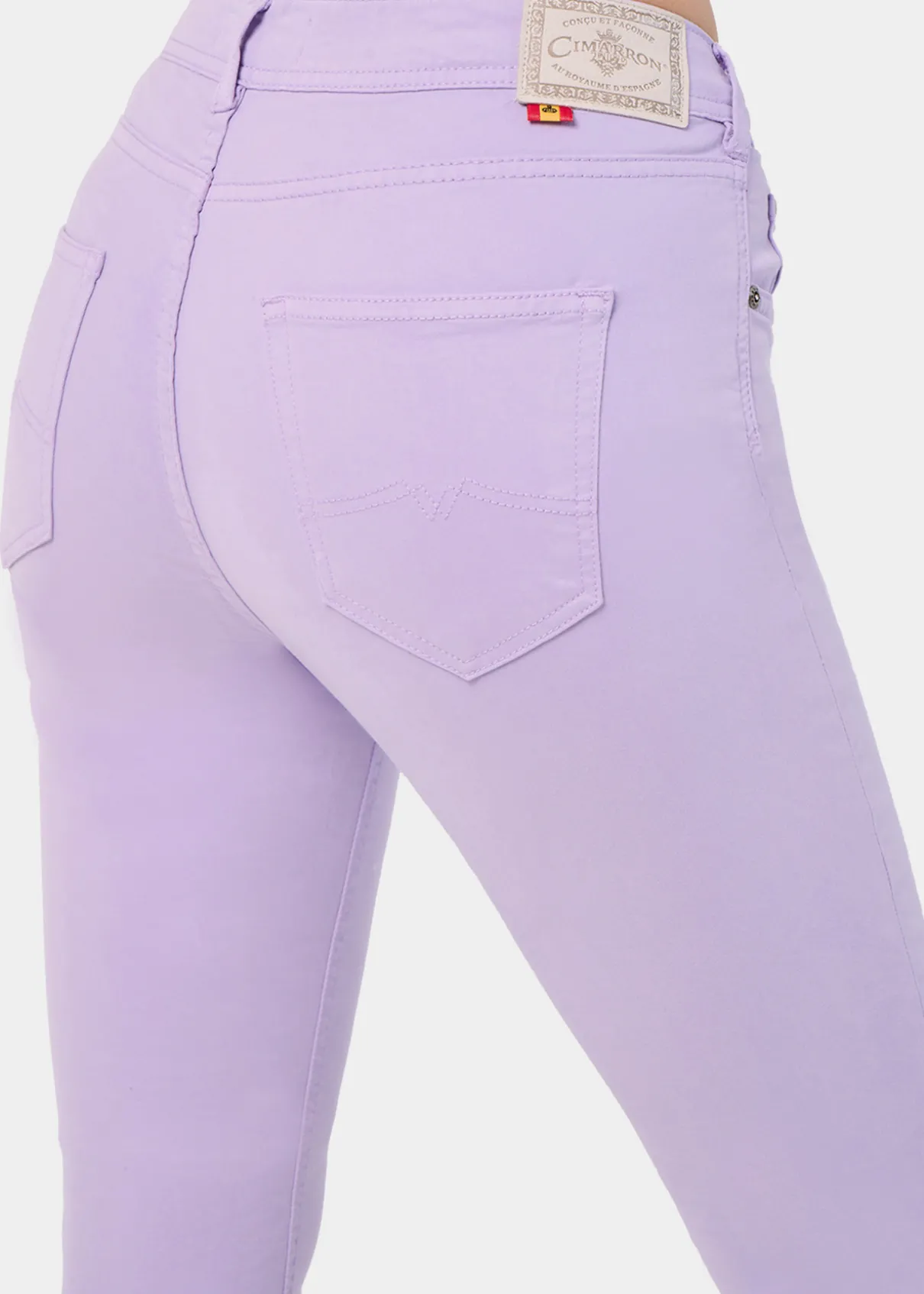 PANTALON NOUFLORE-ENOVA COULEUR pêche Box Medium Slim | Taille en pouces